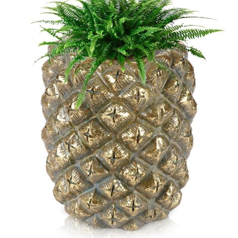 Osłona na doniczkę doniczki osłonka ozdobna złota ananas 28.5cm VILDE 339459
