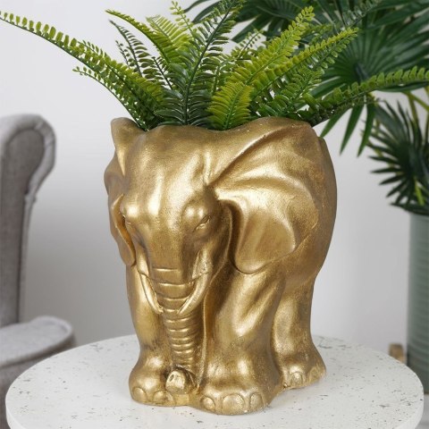 Osłona na doniczkę doniczki osłonka ozdobna złota słoń 26cm VILDE 339460