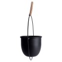 Osłona na doniczkę doniczki osłonka wisząca metalowa czarna 30x30cm HOME STYLING COLLECTION 569743