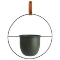Osłona na doniczkę doniczki osłonka wisząca metalowa zielona 30x30cm HOME STYLING COLLECTION 569744