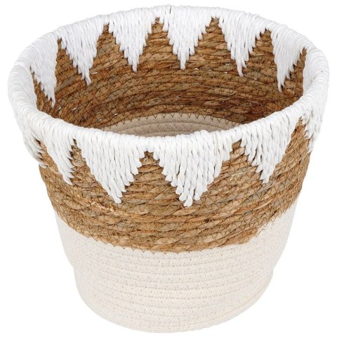 Osłona na doniczki osłonka wiklinowa doniczka beżowa 24.5x20cm VILDE 569587-B