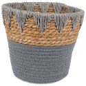 Osłona na doniczki osłonka wiklinowa doniczka szara 24.5x20cm VILDE 569587-S