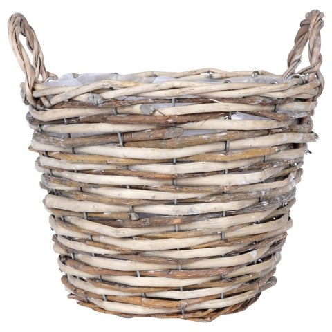 Osłona na doniczki osłonka wiklinowa niska beżowa doniczka 27x27cm VILDE 339168-S