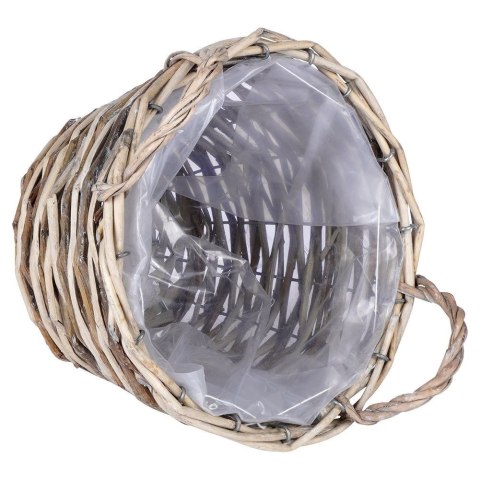 Osłona na doniczki osłonka wiklinowa niska beżowa doniczka 27x27cm VILDE 339168-S