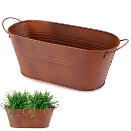Osłonka na doniczkę metalowa 34 cm VILDE 339414