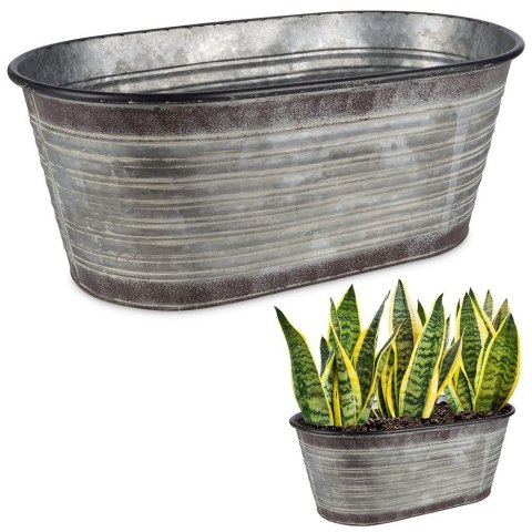 Osłonka na doniczkę metalowa 46x25x18,5 cm VILDE 339371