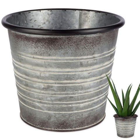 Osłonka na doniczkę metalowa mała 19x16 cm VILDE 339367