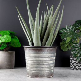 Osłonka na doniczkę metalowa mała 19x16 cm VILDE 339367