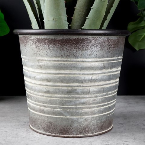 Osłonka na doniczkę metalowa mała 19x16 cm VILDE 339367