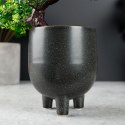 Osłonka na doniczki osłona ceramiczna doniczka czarna 10.5x13cm VILDE 569585