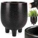Osłonka na doniczki osłona ceramiczna doniczka czarna 10.5x13cm VILDE 569585