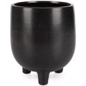 Osłonka na doniczki osłona ceramiczna doniczka czarna 13x15.5cm VILDE 569586