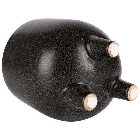 Osłonka na doniczki osłona ceramiczna doniczka czarna 13x15.5cm VILDE 569586