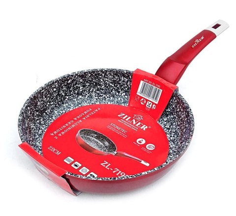 PATELNIA 24CM MARMUROWO-CERAMICZNA ZILNER STONETEC BURGUND ZL-9255