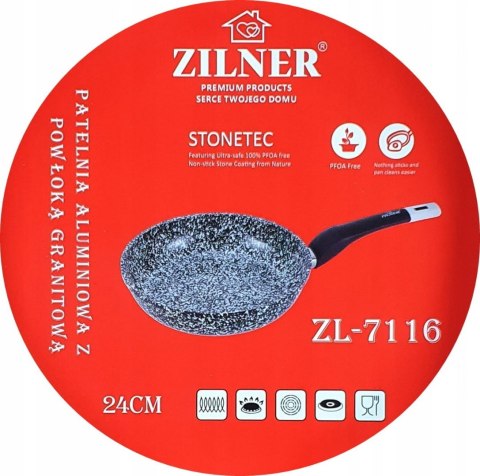 PATELNIA 24CM MARMUROWO-CERAMICZNA ZILNER ZL-7116