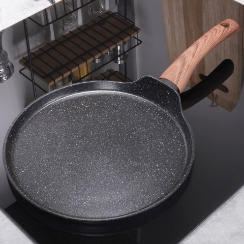 Patelnia do naleśników naleśnikowa granitowa BLACK&WOOD 26 cm VILDE 199010