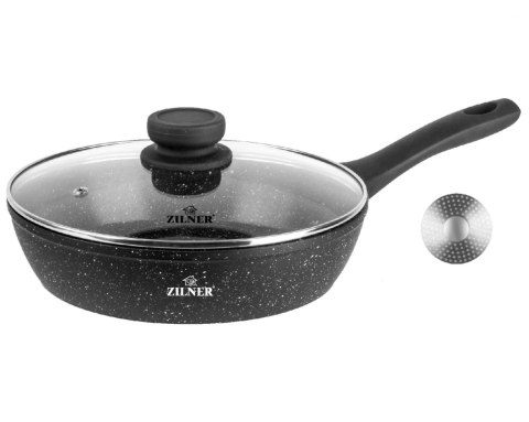 PATELNIA GŁĘBOKA 24CM 2.0L POWŁOKA MARMUROWA Z POKR. ZILNER ZL-7715 / 9216
