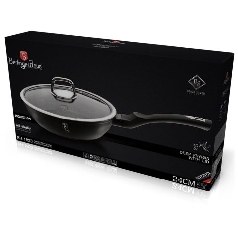 PATELNIA GŁĘBOKA GRANITOWA 24CM BERLINGER HAUS BLACK SILVER BH-1853