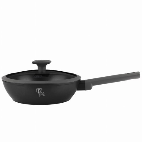 PATELNIA GŁĘBOKA TYTANOWA Z POKRYWKĄ 24CM BERLINGER HAUS ANTRACIT BH-8122