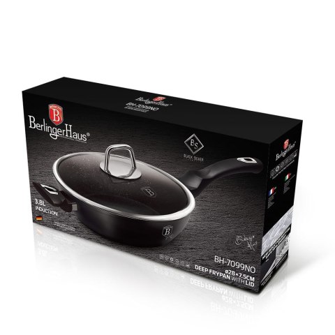 PATELNIA GŁĘBOKA Z POWŁ. GRANITOWĄ 28cm BERLINGER HAUS BLACK SILVER BH-7099