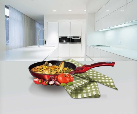 PATELNIA GRANITOWA 24CM BERLINGER HAUS BLACK BURGUNDY BH-1621