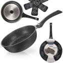 Patelnia głęboka granitowa nieprzywierająca indukcja NON-STICK wysoka GRANDE 28 cm ORION 113207