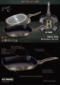 PATELNIA GRANITOWA GRILL 28CM BERLINGER HAUS METALLIC LINE CARBON BH-1249