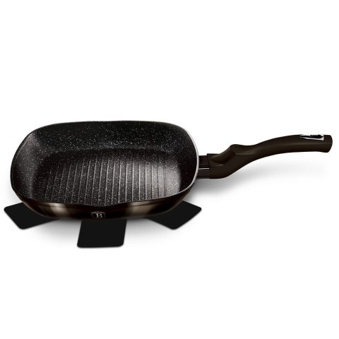 PATELNIA GRANITOWA GRILLOWA 28x28cm BERLINGER HAUS SHINY BLACK BH-6611