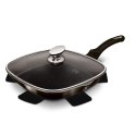 PATELNIA GRANITOWA GRILLOWA 28x28cm BERLINGER HAUS SHINY BLACK BH-6612