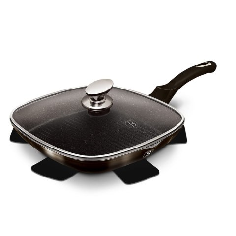 PATELNIA GRANITOWA GRILLOWA 28x28cm BERLINGER HAUS SHINY BLACK BH-6612