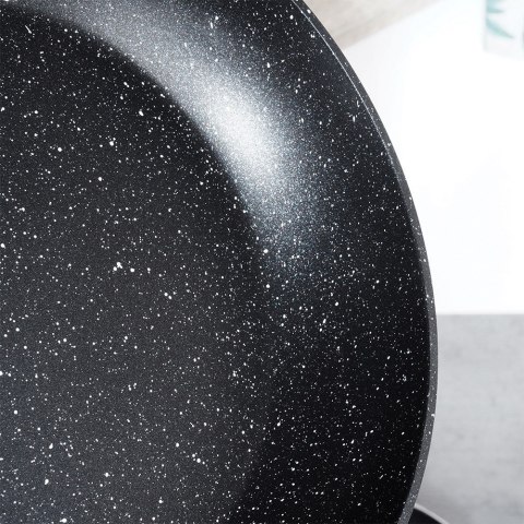 Patelnia granitowa nieprzywierająca indukcja NON-STICK BLACK&WOOD duża 30 cm VILDE 199063
