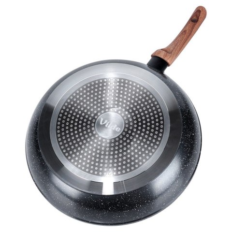 Patelnia granitowa nieprzywierająca indukcja NON-STICK BLACK&WOOD duża 32 cm VILDE 199064