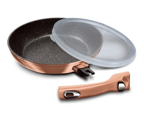 PATELNIA GRANITOWA Z ODPINANĄ RĄCZKĄ 24cm BERLINGER HAUS ROSE GOLD BH-1948