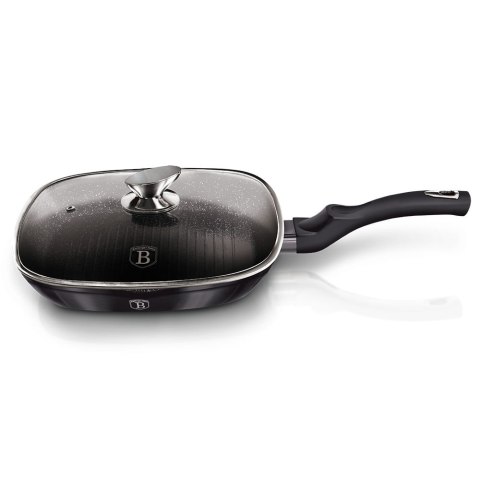 PATELNIA GRILLOWA Z POWŁ. GRANITOWĄ 28x28cm BERLINGER HAUS Carbon Pro BH-6909