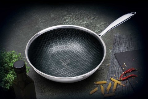 PATELNIA WOK STALOWY 18/10 28cm BERLINGER HAUS ETERNAL COLLECTION BH-7434
