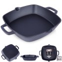 Patelnia żeliwna indukcja ciężka kwadratowa 33x25x5 cm 2.2L VILDE 110572