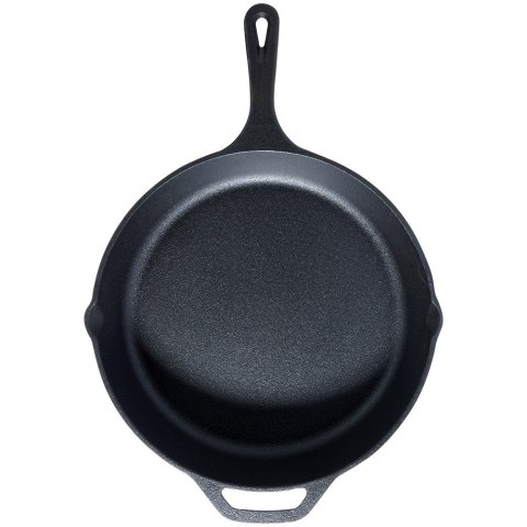 Patelnia żeliwna z silikonową nakładką na indukcję ciężka CAST LINE duża 30 cm VILDE 199036