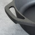 Patelnia żeliwna z silikonową nakładką na indukcję ciężka CAST LINE duża 30 cm VILDE 199036