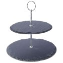 Patera na ciasto owoce babeczki kamienna 2 piętrowa 23cm EXCELLENT HOUSEWARE 139313