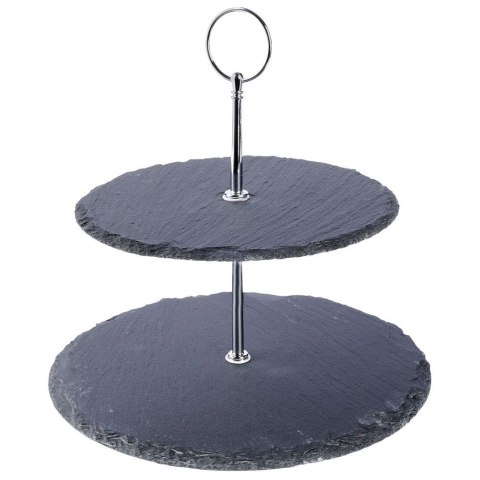 Patera na ciasto owoce babeczki kamienna 2 piętrowa 23cm EXCELLENT HOUSEWARE 139313