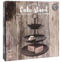 Patera na ciasto owoce babeczki porcelanowa czarna 34cm HIT 139245