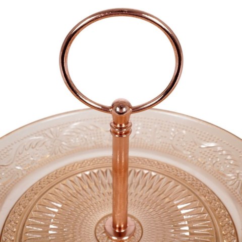 Patera na ciasto owoce babeczki szklana 2 piętrowa 24cm EXCELLENT HOUSEWARE 139107