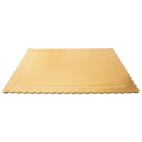 Podkład pod tort ciasto złoty prostokątny 40x30 cm GRUBY SZTYWNY ORION 871407