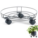 Podstawka pod doniczkę donicę okrągła na kółkach metalowa stojak 31.5 cm PROGARDEN 569970
