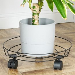 Podstawka pod doniczkę donicę okrągła na kółkach metalowa stojak 31.5 cm PROGARDEN 569970