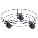 Podstawka pod doniczkę donicę okrągła na kółkach metalowa stojak 31.5 cm PROGARDEN 569970