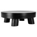 Podstawka pod kompozycje dekoracyjne świece drewniana czarna 20cm VILDE 569488