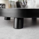 Podstawka pod kompozycje dekoracyjne świece drewniana czarna 30cm VILDE 569489
