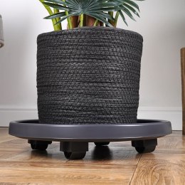 Podstawka stojak pod doniczkę donicę okrągła na kółkach podkładka 35 cm PROGARDEN 339485