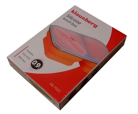 POJEMNIK LUNCHBOX SILIKONOWY 900ml 2-KOMOROWY KLAUSBERG KB-7023